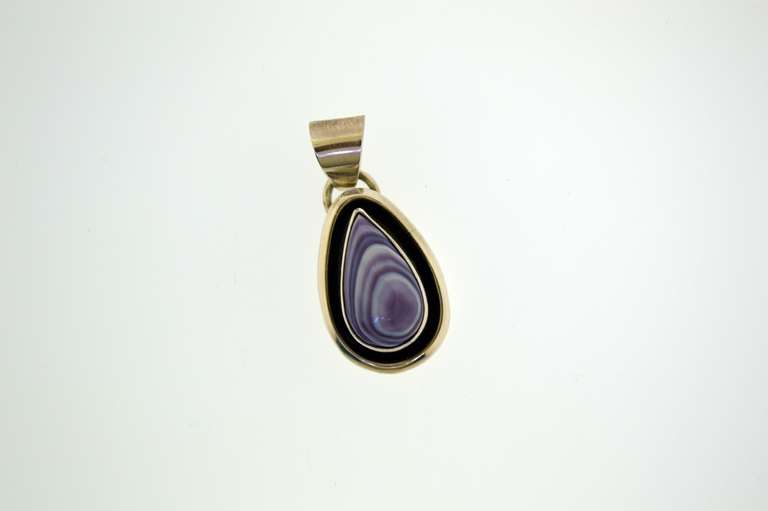 Sterling Silver Agate Pendant