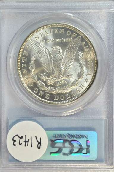 Nearly Gem BU 1921 Morgan Silver Dollar. PCGS MS64