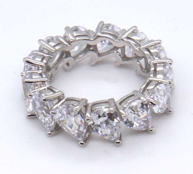 Sterling Silver CZ Eternity Band