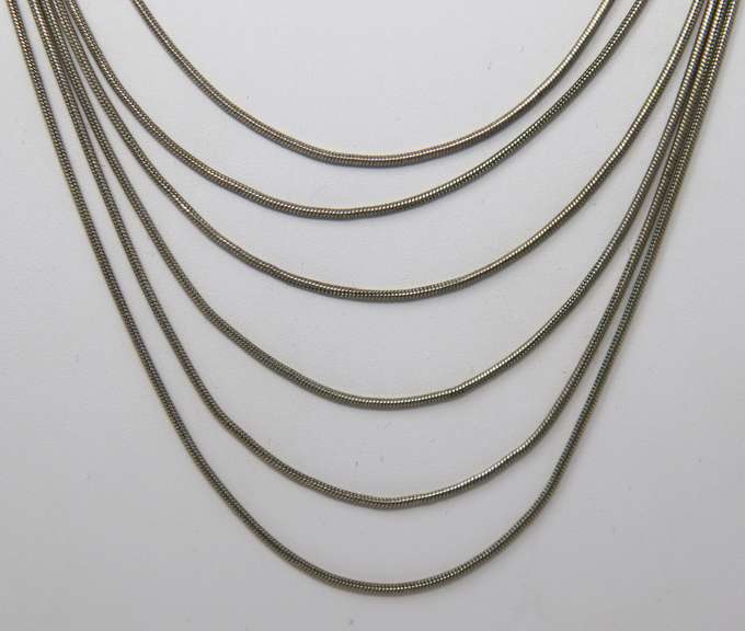 Sterling Silver Multi Strand Necklace