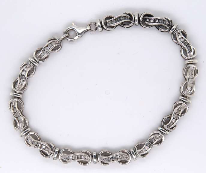 Sterling Silver Diamond Fancy Bracelet