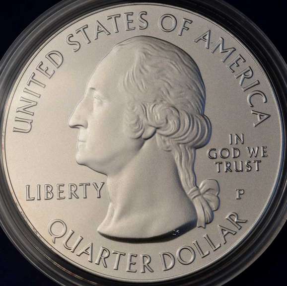 2010 America The Beautiful Five Ounce Silver Uncirculated Coin Hot Springs National Park.