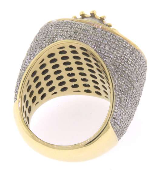 Amazing 10kt Diamond Lionhead Men's Ring