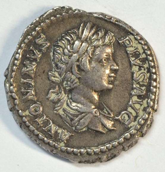 Incredible Caracalla Roman Silver Denarius, 198-217 AD