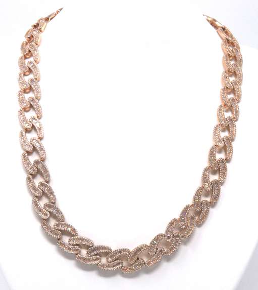 Sterling Silver Cubic Zirconia Tennis Necklace