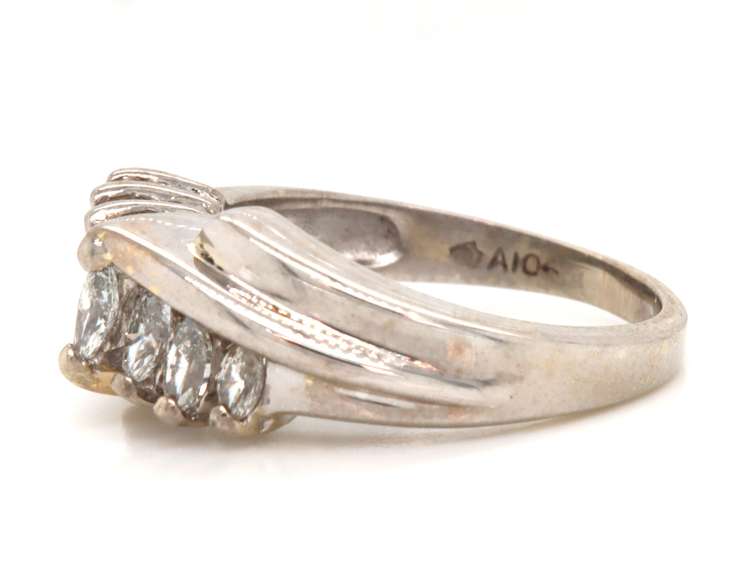 Brilliant White Gold Marquise Diamond Band