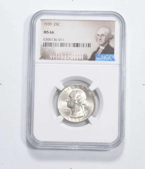 MS66 1939 Washington Quarter - Graded NGC