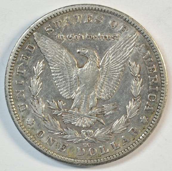 Rare key date 1881-CC Morgan Silver Dollar in XF/AU