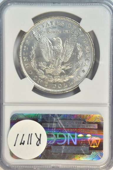 Scarce near Gem BU 1880 Morgan Silver Dollar. NGC MS64