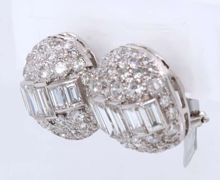 Unforgettable RBC and Baguette Cut Diamond Earrings