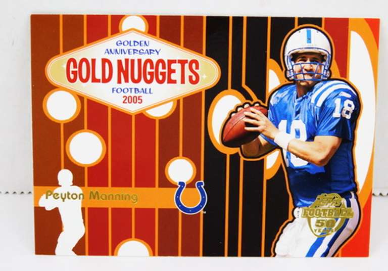 Peyton Manning 2005 Gold Nuggets Football Card