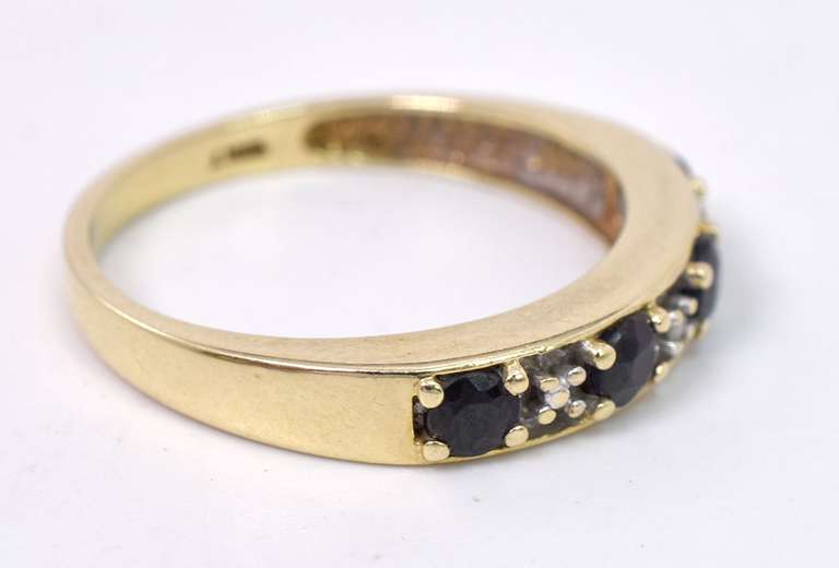 Sapphire Band Ring in Yellow Gold