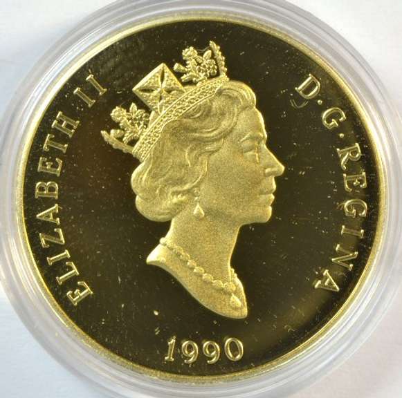 1990 Superb Gem Proof Canada $100 Gold Piece in box w/ cert