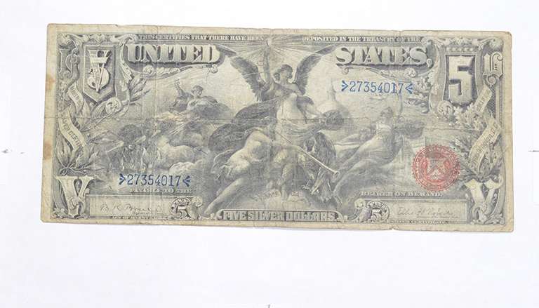 1896 $5.00 United States Silver Certificate - Large Note
