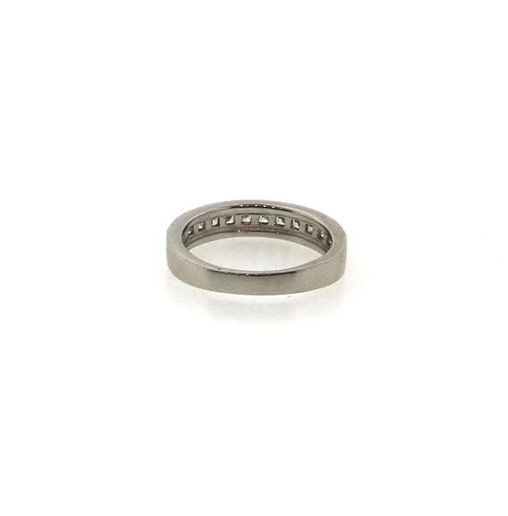 Gorgeous Sterling Silver Anniversary Band Ring with Channel Set Cubic Zirconias