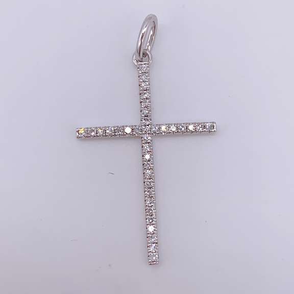 14kt Gold Diamond Cross Pendant