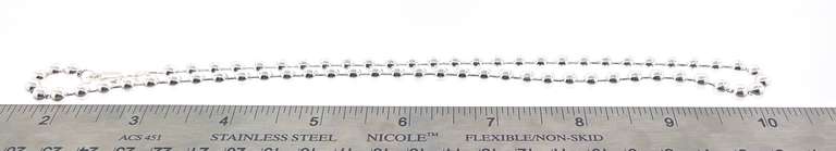 Handmade Italian Sterling Silver Bead Necklace