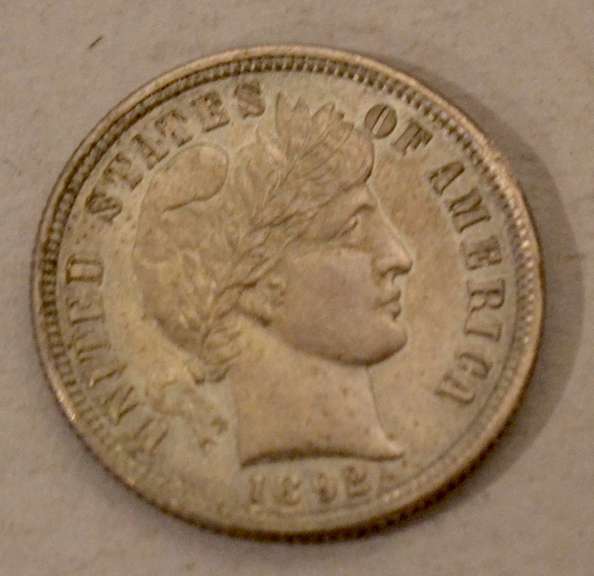 1892 Unc Barber Dime