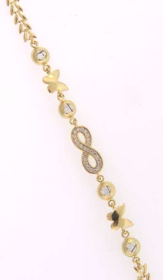 Dashing 14kt Yellow Gold Infinity Bracelet