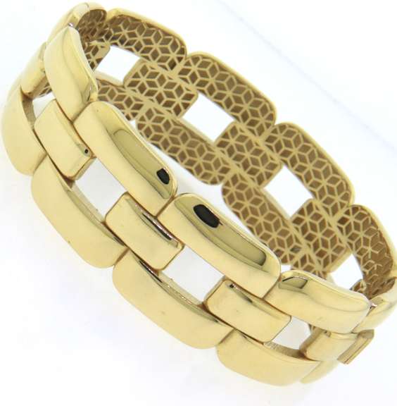 Handsome Handmade Italian 14k Gold Chain Bracelet
