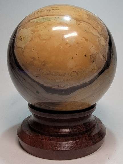 Elegant 4,480ct tan and gray Jasper sphere