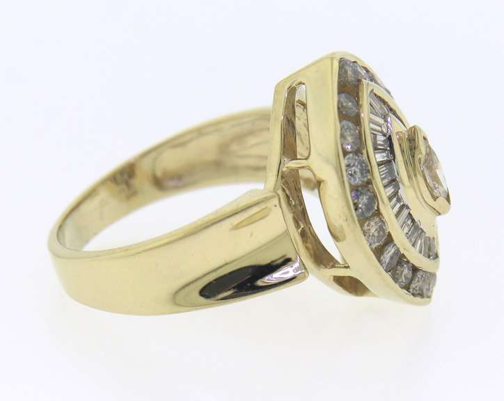 Dazzling Marquise Diamond w Double Diamond Halo Ring