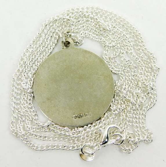 Vintage Sterling St. Christopher Catholic Medal Pendant