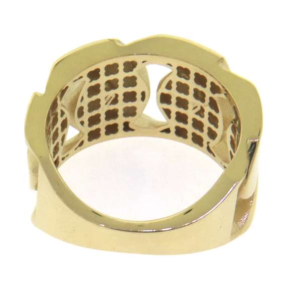 Contemporary Handmade Italian 14k Gold Curb Chain Ring