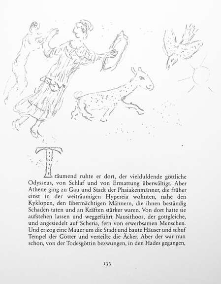 Marc Chagall Tandis Que Le Divin et Le Endurant