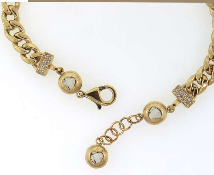Amazing 14kt Yellow Gold Heart Lock Bracelet