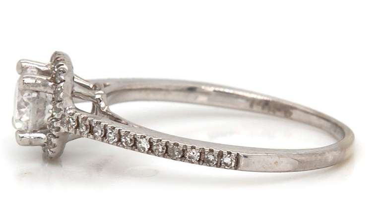 Dazzling White Gold RBC Diamond Engagement Ring