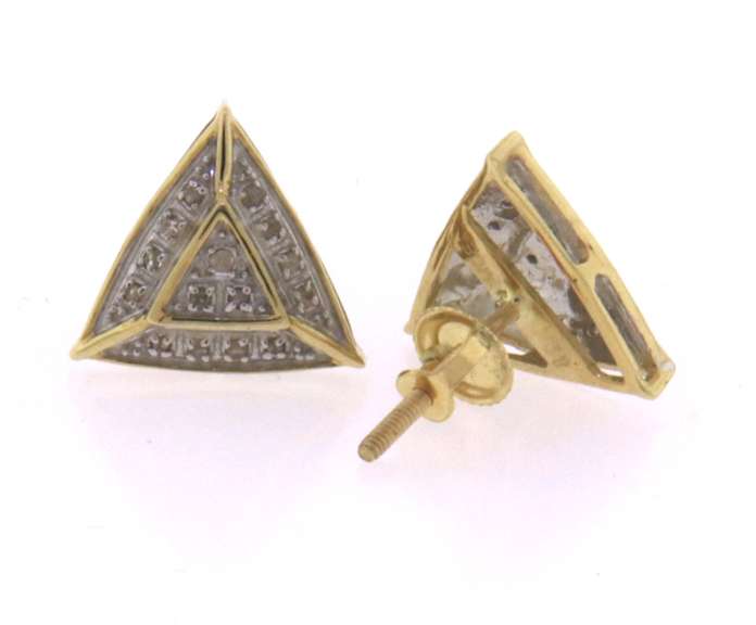 Triangle 10kt Diamond Earrings