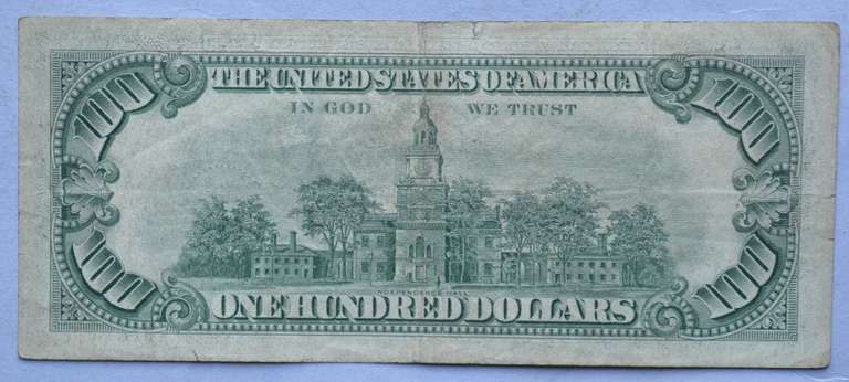 $ 100 1966 Fowler Red Seal US Note