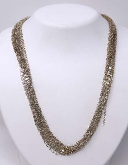 Multi Strand Sterling Silver Necklace