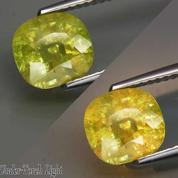 Ravishing 2.21ct cushion cut Russian Sphene