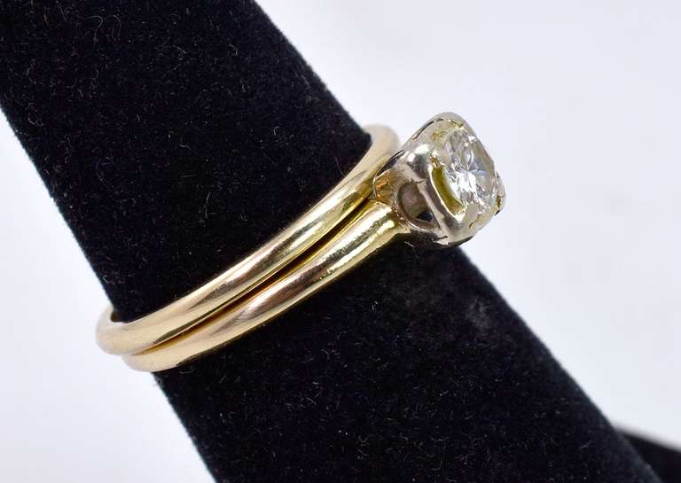 Vintage Diamond Wedding Set in 14KT