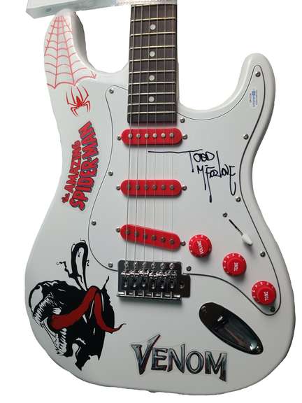 Todd McFarlane Autographed Signed Venom Graphics Guitar