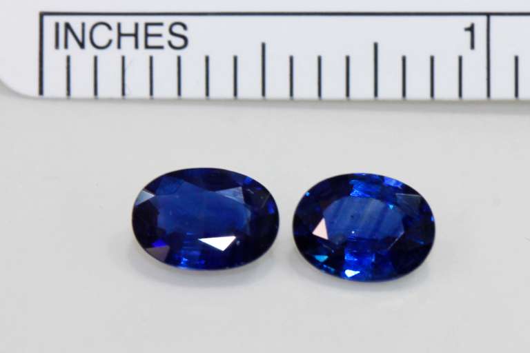 Fine Pair of Matching Natural Sapphires
