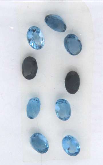 Marvelous Set of 9 Oval Cut London Blue Topaz Gemstones, 10.22cts