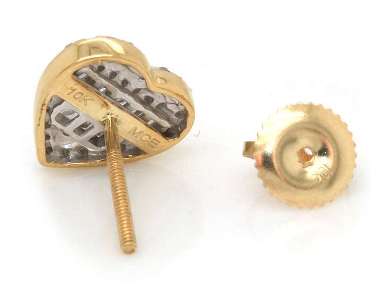 Gorgeous Yellow Gold Diamond Earrings