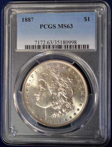1887 MS63 Morgan $