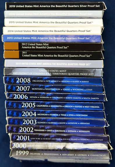 United States Mint Proof 50 State Quarters Sets 1999-2019 NO 2017