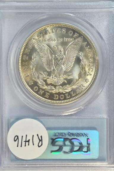 Nearly Gem BU 1921 Morgan Silver Dollar. PCGS MS64