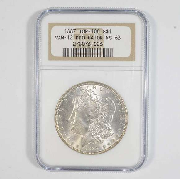 MS63 1887 Morgan Silver Dollar - VAM-12 - DDO Gator - Top-100 - NGC