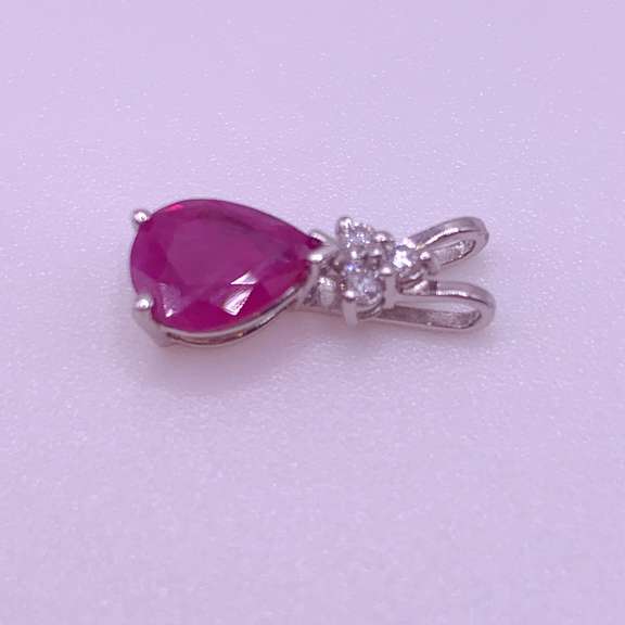 14kt Gold, Ruby, & Diamond Pendant