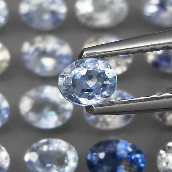 Heated only top blue 8.32ct Sapphire set