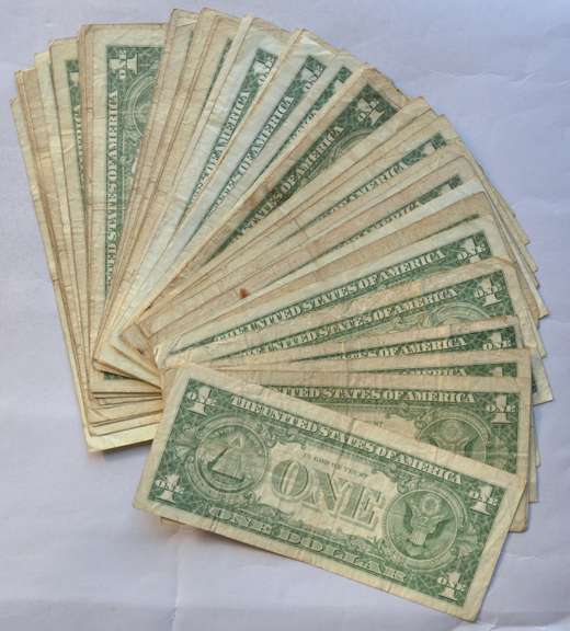 60 Assorted 1935 & 57 Series $1 Silver Certificates