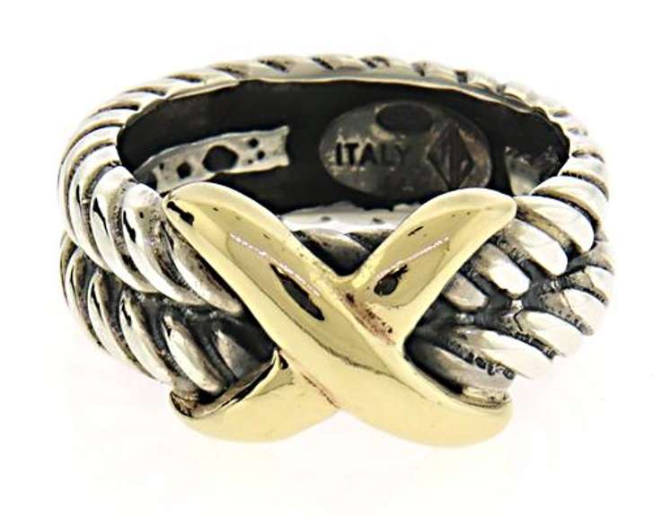 925 Sterling Silver X Ring