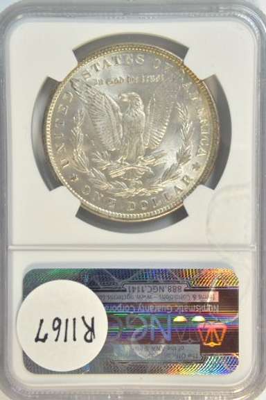 Great nearly Gem BU 1889 Morgan Silver Dollar. NGC MS64