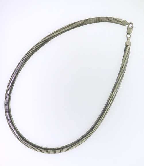 Italian Sterling Silver Omega Necklace